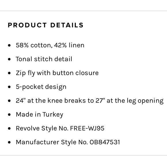 FREE PEOPLE Dark Denim Wide Legged Jeans NWOT - Picture 5 of 8